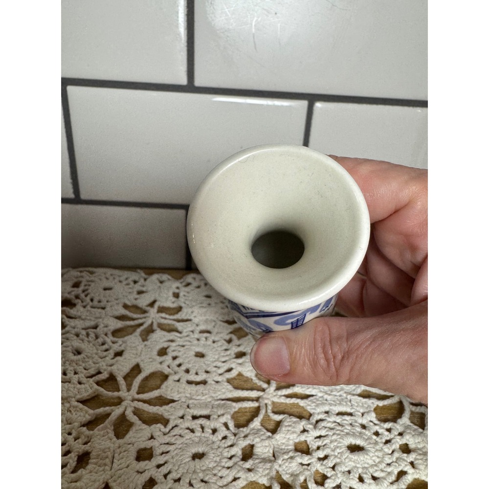 Delft Blue Handpainted Holland Windmill Ceramic Bud Vase 5 Inch Blue White - Picture 6 of 8